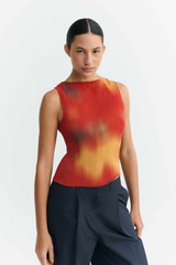 Top Flowers Pleated Dora Multicolor