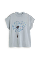 Thinking MU Volta Dandelion Blue T-Shirt aus Bio-Baumwolle – Youmee.market Schweiz