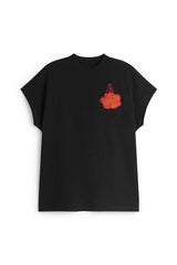 Thinking MU Volta Mandarinas schwarzes T-Shirt Damen aus 100% Bio-Baumwolle – Youmee.market Schweiz