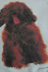 Detail des Hunde-Portraits auf dem Thinking MU Bonnie Damen Pullover – Youmee.market Schweiz