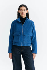 Jacke Delia Delft Blue Corduroy