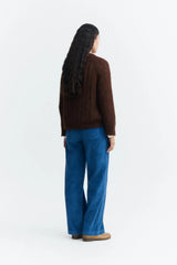 Hose Serena Delft Blue Corduroy