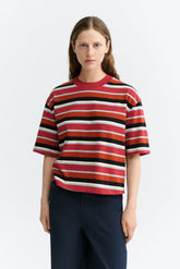 Thinking MU Lena Kiki Stripes Damen T-Shirt Multicolor aus Bio-Baumwolle – Youmee.market Schweiz