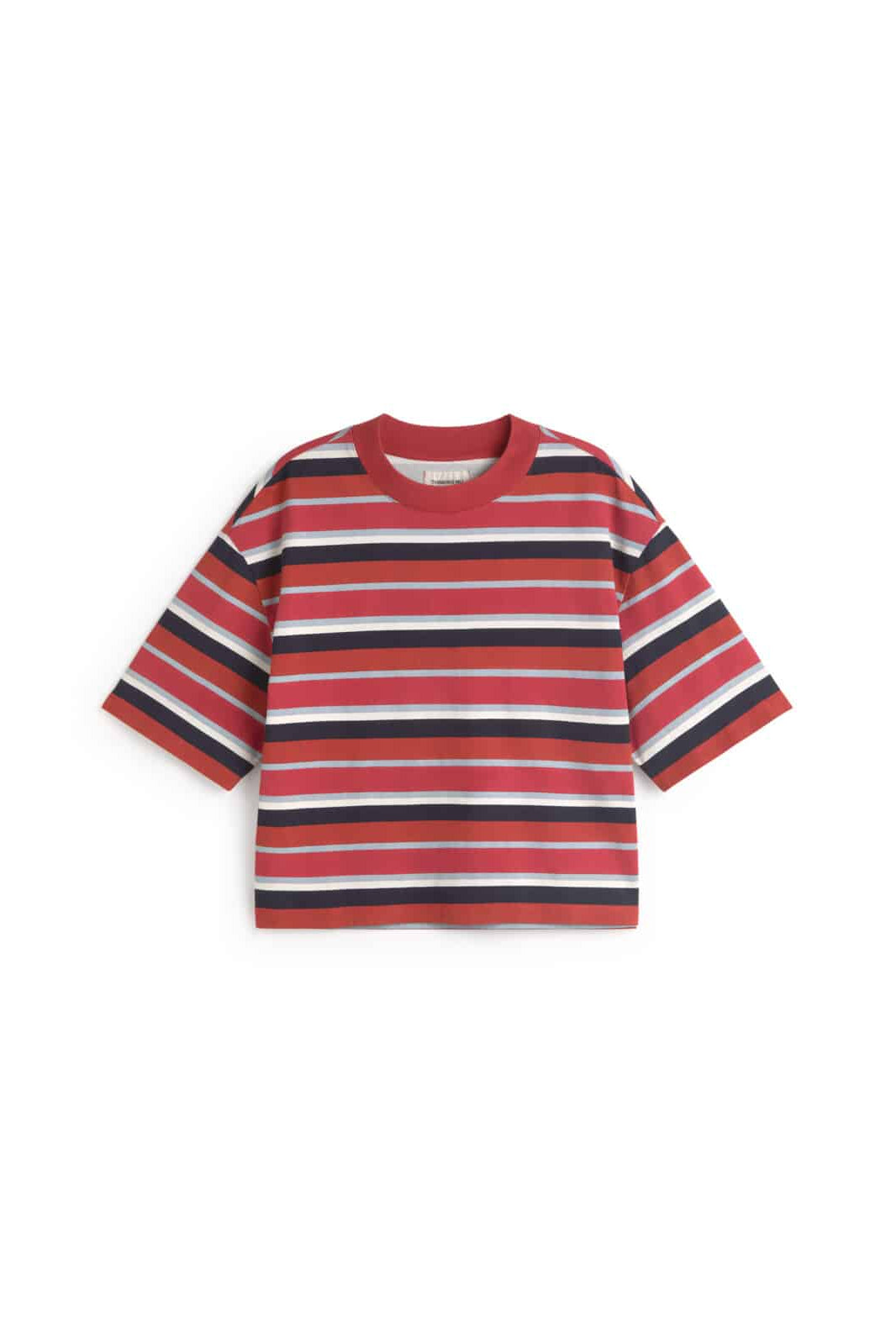 Thinking MU Lena Kiki Stripes Oversized Damen T-Shirt Multicolor aus 100% Bio-Baumwolle