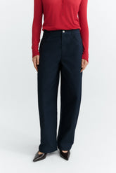 Thinking MU Marissa Barrel Hose Damen Navy aus Bio-Baumwolle – Youmee.market Schweiz