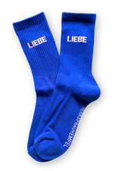 Socken Liebe Blau-Rosa