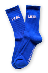 Socken Liebe Blau-Rosa