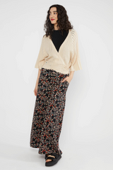 Strickjacke Sommer Fairy Wrap Pinkish-Orange White Knit