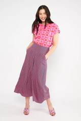 Hose Culotte In Full Bloom Interlaced Colors