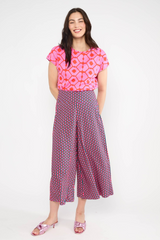 Hose Culotte In Full Bloom Interlaced Colors