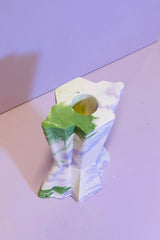 Jesmonit Kerzenständer in Olivgrün, Hafer und Lavendel