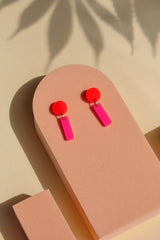 Ohrschmuck Mini Sticks Red-Pink