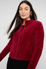 Jacke Trainer Jolly Zip up fine needle red