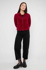 Jacke Trainer Jolly Zip up fine needle red