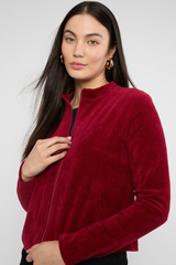 Jacke Trainer Jolly Zip up fine needle red