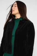 Jacke Trainer Jolly Zip up fine needle black