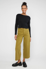 Hose High Waist Culotte disco legs green