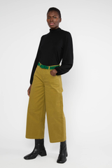 Hose High Waist Culotte disco legs green