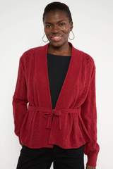 Strickjacke Fine Craft Cocoon Wicked Love Red