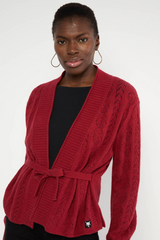 Strickjacke Fine Craft Cocoon Wicked Love Red