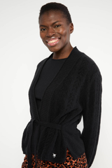 Strickjacke Fine Craft Cocoon The Dark Side Black