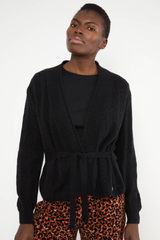 Strickjacke Fine Craft Cocoon The Dark Side Black