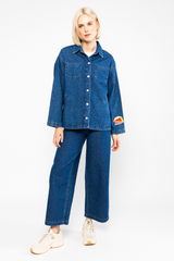Jacke Love Shack Ocean Indigo Denim Embroidery