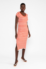 Kleid Laissez Fairy Chic Knit Stripe Red