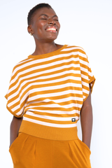 Shirt Picnic Friend chic knit stripe brown