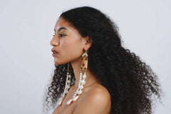 Ohrschmuck Pearl Wood Long