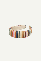 Haarreifen Stripes Wide Beaded Multi Color