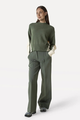 Hose Almoore Pleated Dark Moss