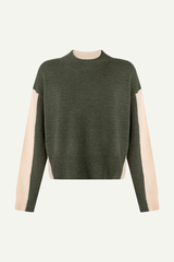 Pullover Alemily Strick Longseeve Dark Moss