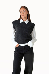 Pullover Alindra Strick Longseeve Grey Melee