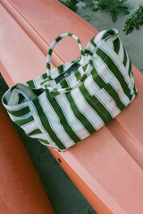 Tasche Stripie Canvas Camila Banana Palm Green