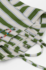 Tasche Stripie Canvas Camila Banana Palm Green