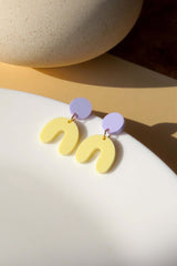 Ohrschmuck Arch Lilac-Yellow