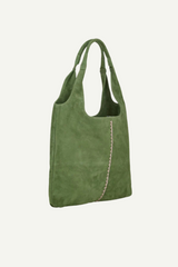 Tasche Suede Clea Crochet Banana Palm Green