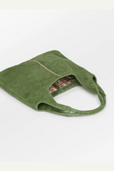 Tasche Suede Clea Crochet Banana Palm Green