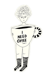 Sticker "I Need Coffee"