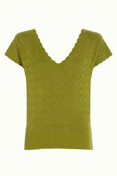 Top Lila V Rocky Ajour Woodbine Green