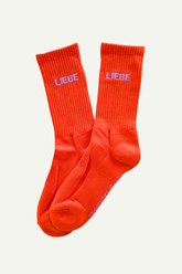 Socken Liebe Orange-Flieder