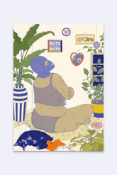 Postkarte "riots not diets!"