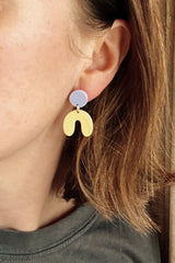 Ohrschmuck Arch Lilac-Yellow