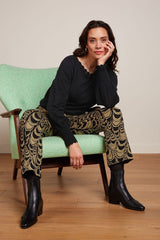 Luz Cropped Pants Bobbin Jacquard