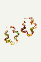 Eco-Ohrschmuck Wavy Lilac Green