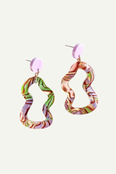 Eco-Ohrschmuck Shape Lilac Green