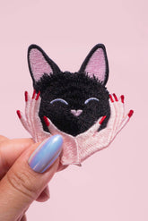 Bügelbild Patch Katzenumarmung