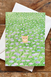 Karte "Flowerfield Cat"
