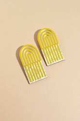 Anya Ohrstecker Yellow Silver